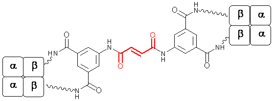 Connecting and cross-linking two hemoglobins